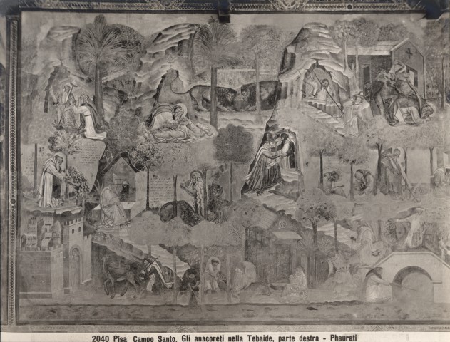 Chauffourier, Gustave Eugène — Pisa. Campo Santo. Gli anacoreti nella Tebaide, parte destra. Phaurati — particolare